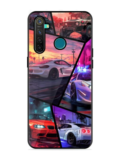 Ride In Pixels Glossy Metal Phone Cover for Realme 5 Pro Zapvi