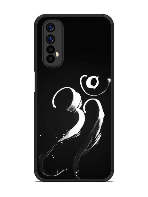 Om Logo Glossy Metal Phone Cover for Realme 7 Zapvi