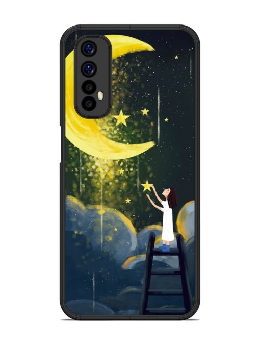 Moonlight Healing Night Illustration Glossy Metal TPU Phone Cover for Realme 7 Zapvi