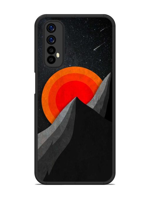 Black Mountain Glossy Metal Phone Cover for Realme 7 Zapvi