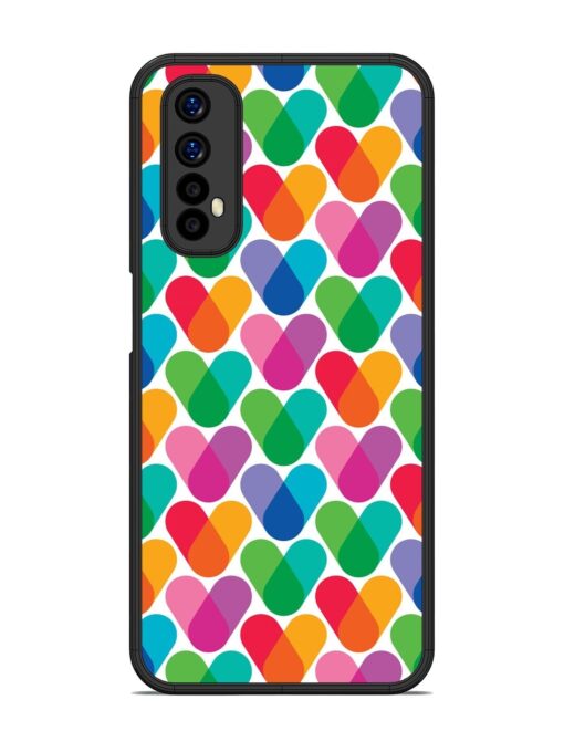 Overlapping Colors Colorful Glossy Metal TPU Phone Cover for Realme 7 Zapvi