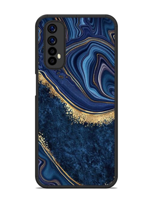 Abstract Background Blue Glossy Metal TPU Phone Cover for Realme 7 Zapvi