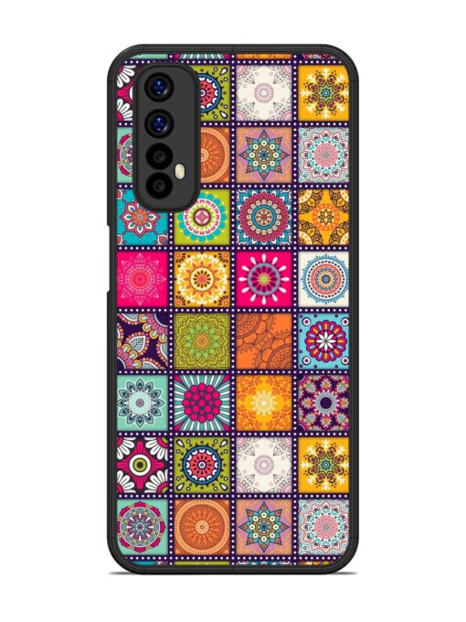 Seamless Pattern Vintage Glossy Metal Phone Cover for Realme 7 Zapvi