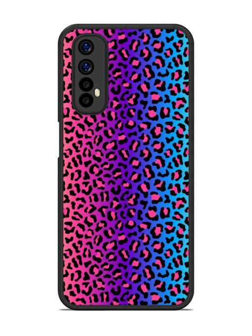 Colorful Leopard Seamless Glossy Metal Phone Cover for Realme 7 Zapvi