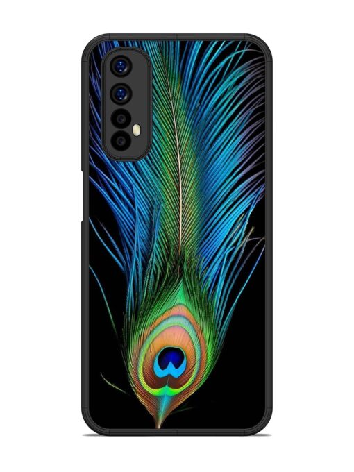 Peacock Feather Glossy Metal TPU Phone Cover for Realme 7 Zapvi