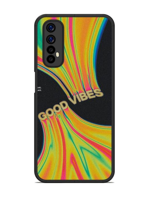 Good Vibes Glossy Metal Phone Cover for Realme 7 Zapvi