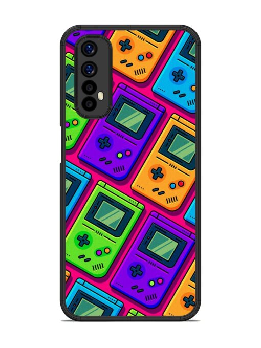 Game Seamless Pattern Glossy Metal Phone Cover for Realme 7 Zapvi