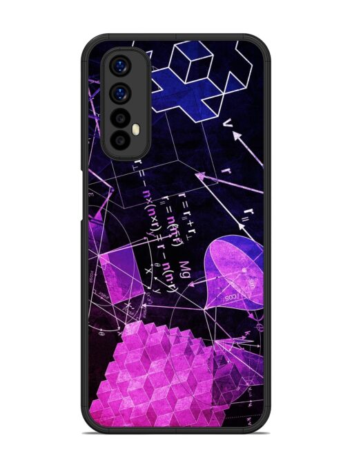 Math Physics Formula Art Glossy Metal Phone Cover for Realme 7 Zapvi