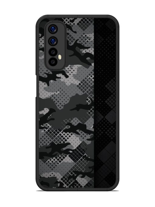 Dark Camouflage Glossy Metal Phone Cover for Realme 7 Zapvi