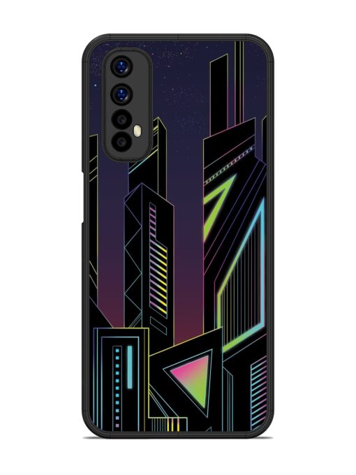 Neon Dreamscape Glossy Metal Phone Cover for Realme 7 Zapvi