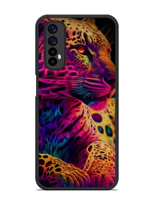 Leopard Art Glossy Metal Phone Cover for Realme 7 Zapvi