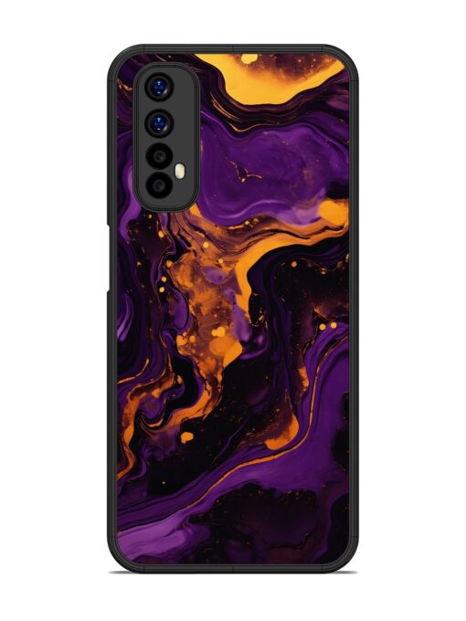 Painting Of A Purple Glossy Metal Phone Cover for Realme 7 Zapvi