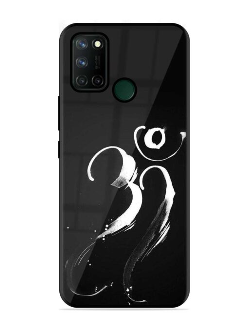 Om Logo Glossy Metal Phone Cover for Realme 7I Zapvi