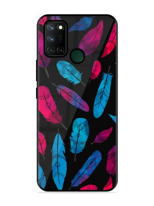 Feather Art Glossy Metal Phone Cover for Realme 7I Zapvi