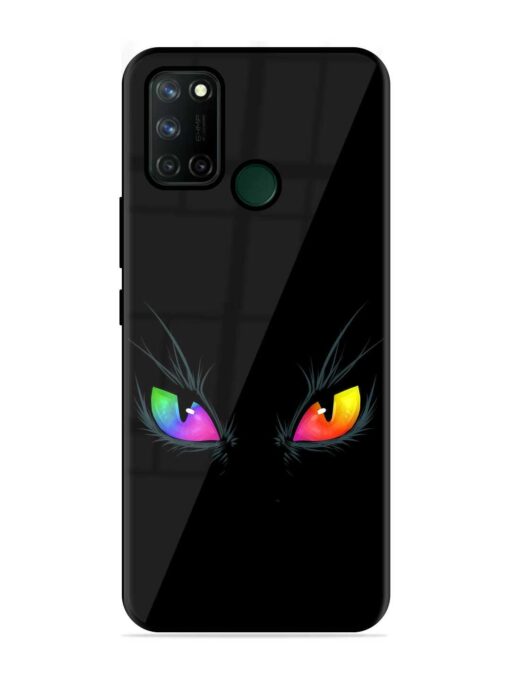 Cat Eyes Glossy Metal Phone Cover for Realme 7I Zapvi