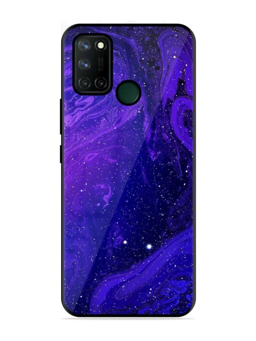 Galaxy Acrylic Abstract Art Glossy Metal Phone Cover for Realme 7I Zapvi