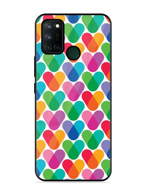 Overlapping Colors Colorful Glossy Metal TPU Phone Cover for Realme 7I Zapvi