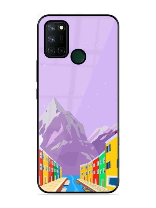 Venice City Illustration Glossy Metal Phone Cover for Realme 7I Zapvi