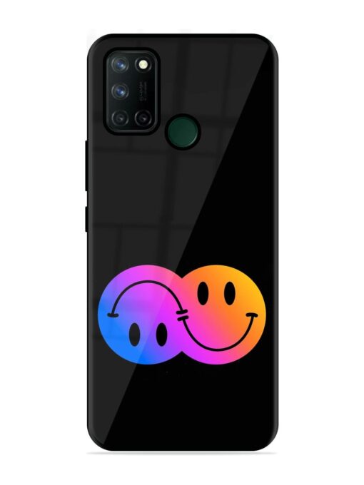 Gradient Smile Art Glossy Metal TPU Phone Cover for Realme 7I Zapvi