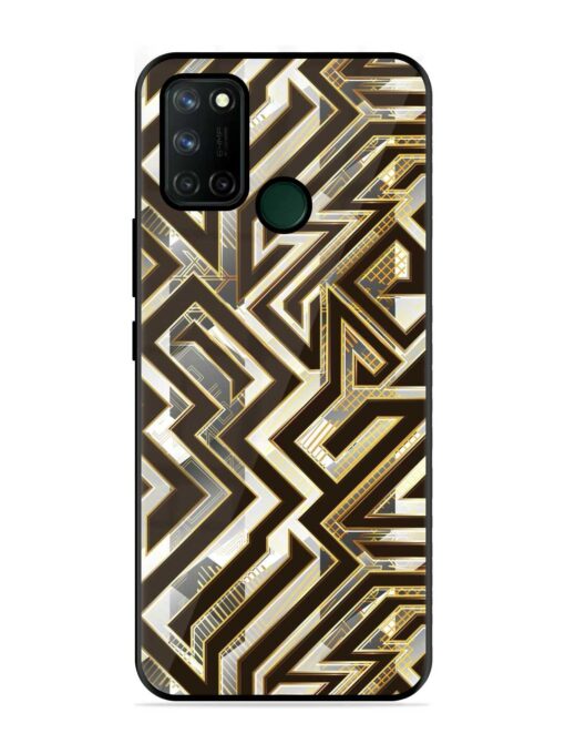 Technology Geometric Seamless Glossy Metal Phone Cover for Realme 7I Zapvi