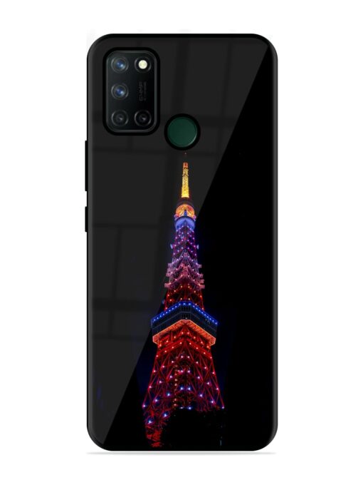 Eiffel Tower Night View Glossy Metal Phone Cover for Realme 7I Zapvi