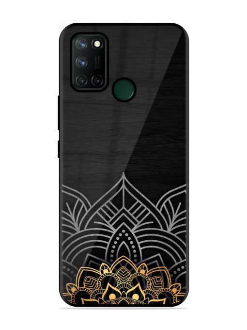 Decorative Golden Pattern Glossy Metal Phone Cover for Realme 7I Zapvi