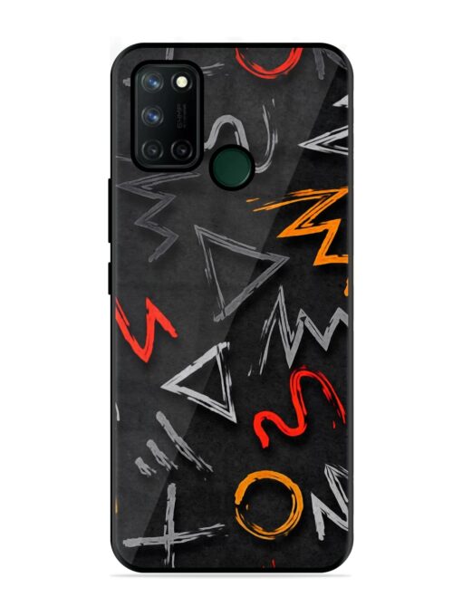 Grungy Graffiti Glossy Metal Phone Cover for Realme 7I Zapvi