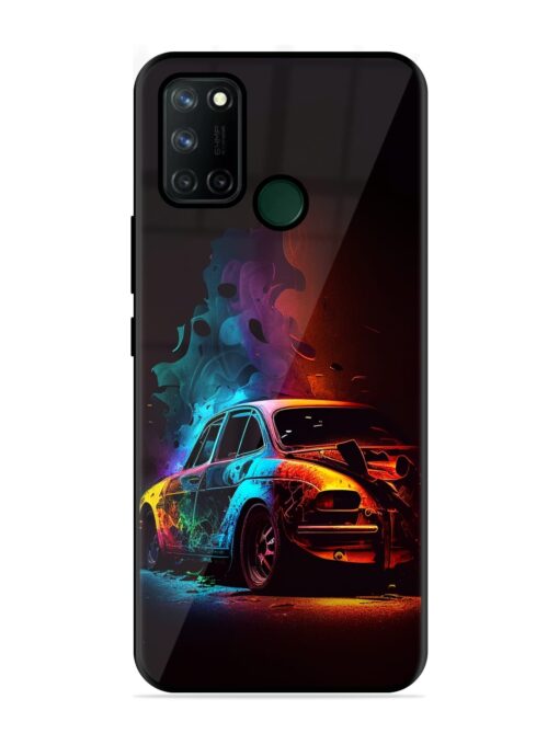 High Classic Car Art Glossy Metal Phone Cover for Realme 7I Zapvi