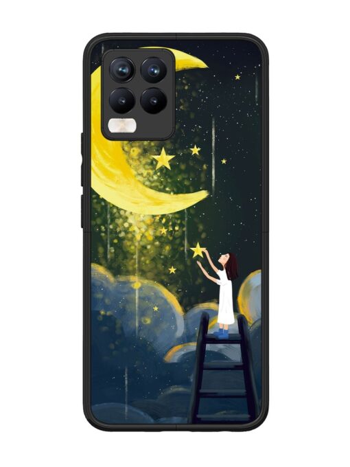 Moonlight Healing Night Illustration Glossy Metal TPU Phone Cover for Realme 8 Pro Zapvi