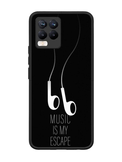 Music Is My Escape Glossy Metal Phone Cover for Realme 8 Pro Zapvi