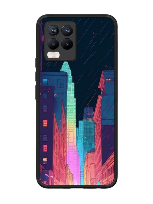 Minimal City Art Glossy Metal Phone Cover for Realme 8 Pro Zapvi