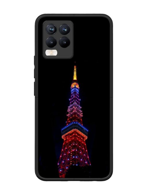 Eiffel Tower Night View Glossy Metal Phone Cover for Realme 8 Pro Zapvi