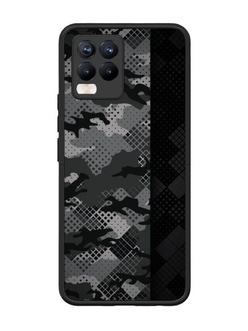 Dark Camouflage Glossy Metal Phone Cover for Realme 8 Pro Zapvi