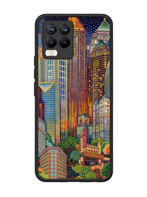 Cityscapes Art Glossy Metal Phone Cover for Realme 8 Pro Zapvi