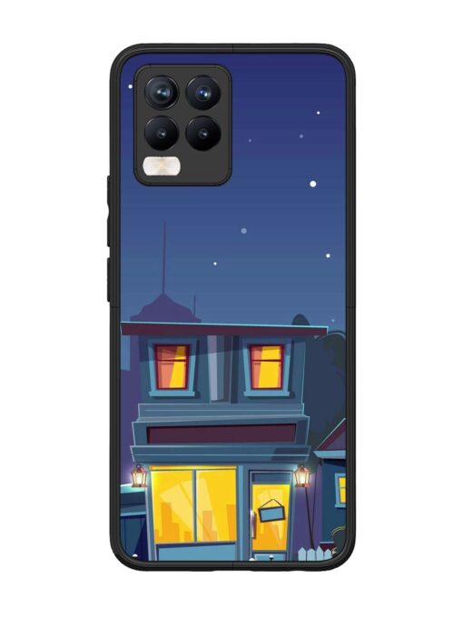 Vector Night House Glossy Metal Phone Cover for Realme 8 Pro Zapvi