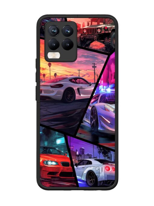 Ride In Pixels Glossy Metal Phone Cover for Realme 8 Pro Zapvi