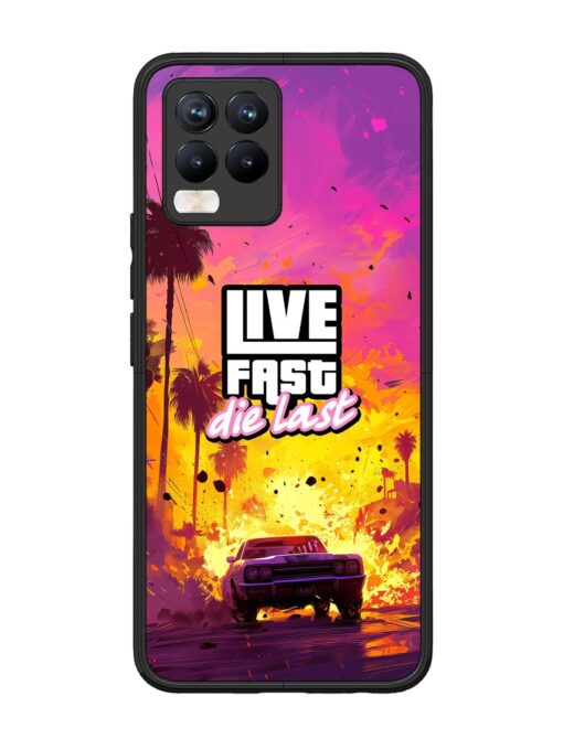 Live Fast Glossy Metal Phone Cover for Realme 8 Pro Zapvi