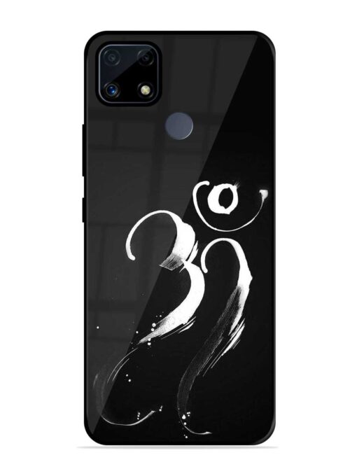 Om Logo Glossy Metal Phone Cover for Realme C25S Zapvi