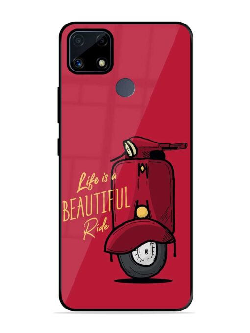 Life Is Beautiful Rides Glossy Metal Phone Cover for Realme C25S Zapvi