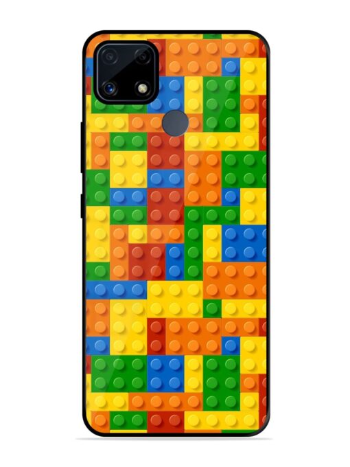 Building Blocks Glossy Metal TPU Phone Cover for Realme C25S Zapvi