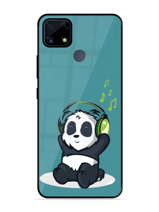 Music Panda Glossy Metal Phone Cover for Realme C25S Zapvi