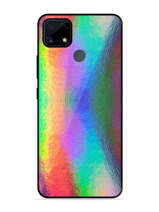 Colorful Holographic Background Glossy Metal TPU Phone Cover for Realme C25S Zapvi