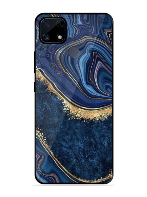 Abstract Background Blue Glossy Metal TPU Phone Cover for Realme C25S Zapvi