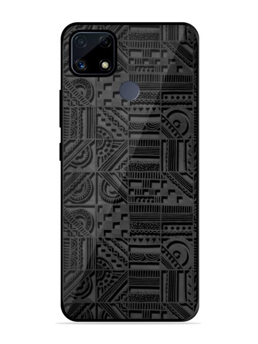 Seamless Pattern Glossy Metal Phone Cover for Realme C25S Zapvi