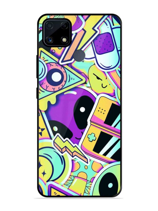 Scratch Art Glossy Metal Phone Cover for Realme C25S Zapvi