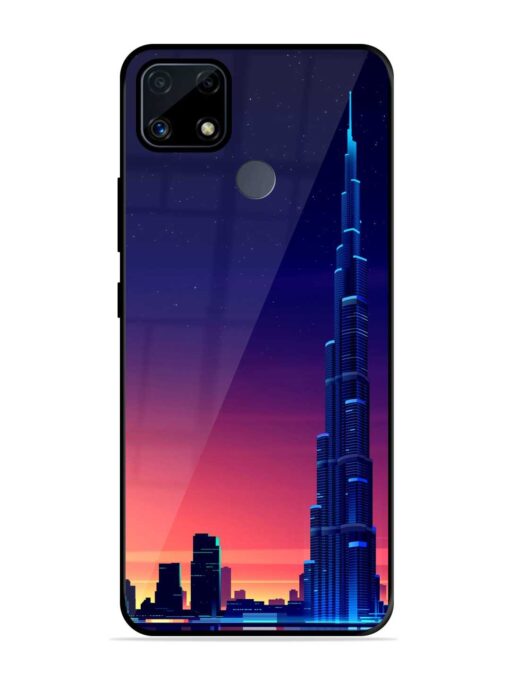 Burj Khalifa Abstract Glossy Metal Phone Cover for Realme C25S Zapvi