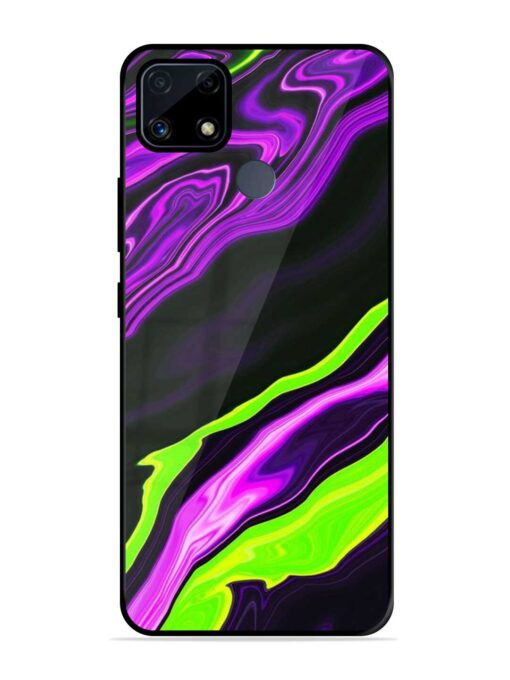 Bright Fluid Violet Glossy Metal Phone Cover for Realme C25S Zapvi