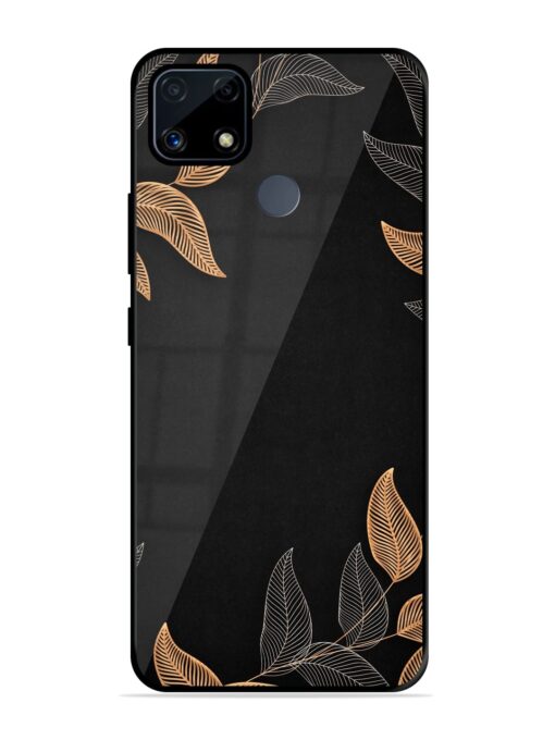 Foliage Art Glossy Metal Phone Cover for Realme C25S Zapvi