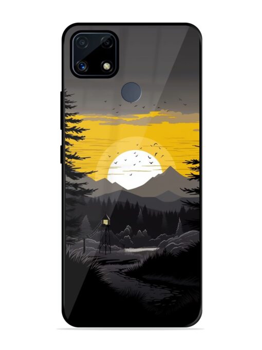 Sunset Vector Glossy Metal Phone Cover for Realme C25S Zapvi