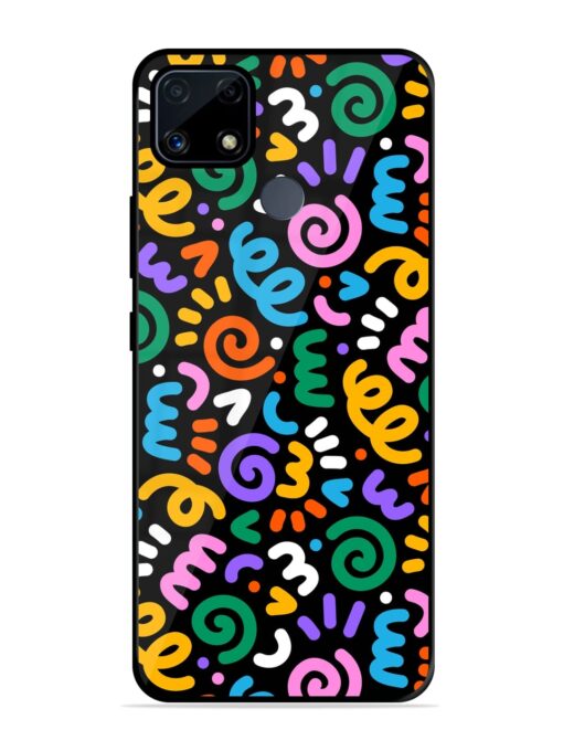 Colorful Seamless Vector Glossy Metal Phone Cover for Realme C25S Zapvi